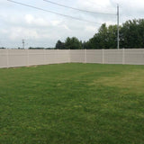 Weatherables Huntington 6 ft. H x 8 ft. W Tan Vinyl Semi-Privacy Fence Panel Kit