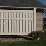 Weatherables Huntington 6 ft. H x 8 ft. W Tan Vinyl Semi-Privacy Fence Panel Kit