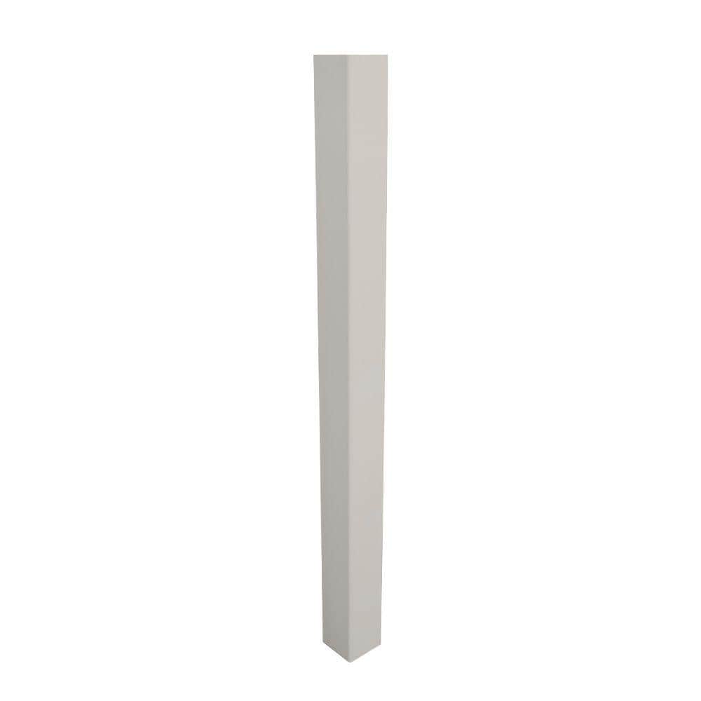 Weatherables 4 in. x 4 in. x 6 ft. Tan Vinyl Fence Blank Post