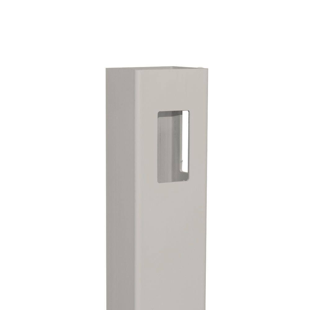 Weatherables 4 in. x 4 in. x 7 ft. Tan Vinyl Fence Corner Post
