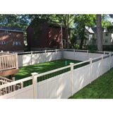 Weatherables 4 in. x 4 in. x 6 ft. Tan Vinyl Fence Line Post