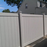 Weatherables 4 in. x 4 in. x 6 ft. Tan Vinyl Fence Line Post