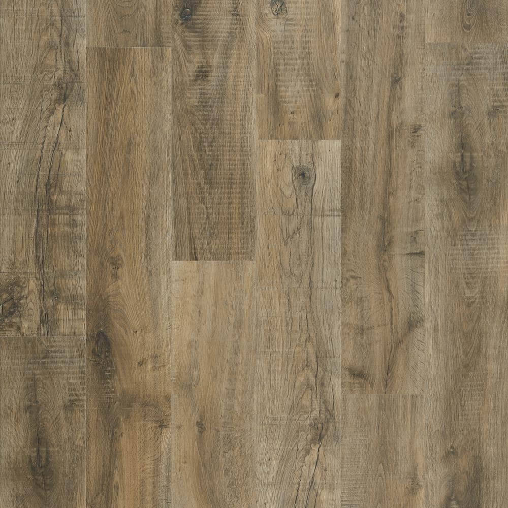 Pergo Defense+ Tanned Chester Oak 14 mm T x 7.4 in. W Waterproof Laminate Wood Flooring (17.18 sqft/case)