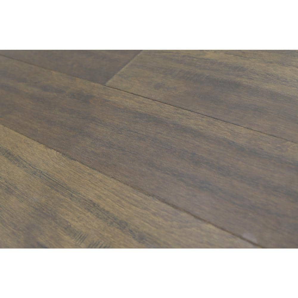 OptiWood Tanned Leather Birch 2/7 in. T x 5 in. W Click Lock Wire Brushed Engineered Hardwood Flooring (16.7 sq.ft./case)