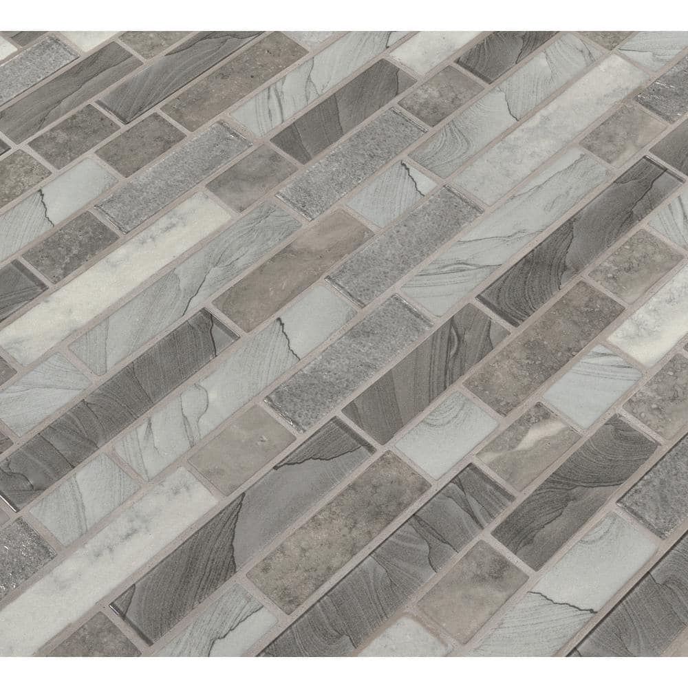 MSI Tarvos Interlocking 11.81 in. x 13.5 in. x 6 mm Glass Mesh-Mounted Mosaic Wall Tile (14.55 sq. ft. / case)