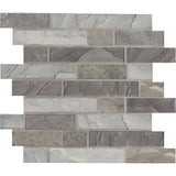 MSI Tarvos Interlocking 11.81 in. x 13.5 in. x 6 mm Glass Mesh-Mounted Mosaic Wall Tile (14.55 sq. ft. / case)
