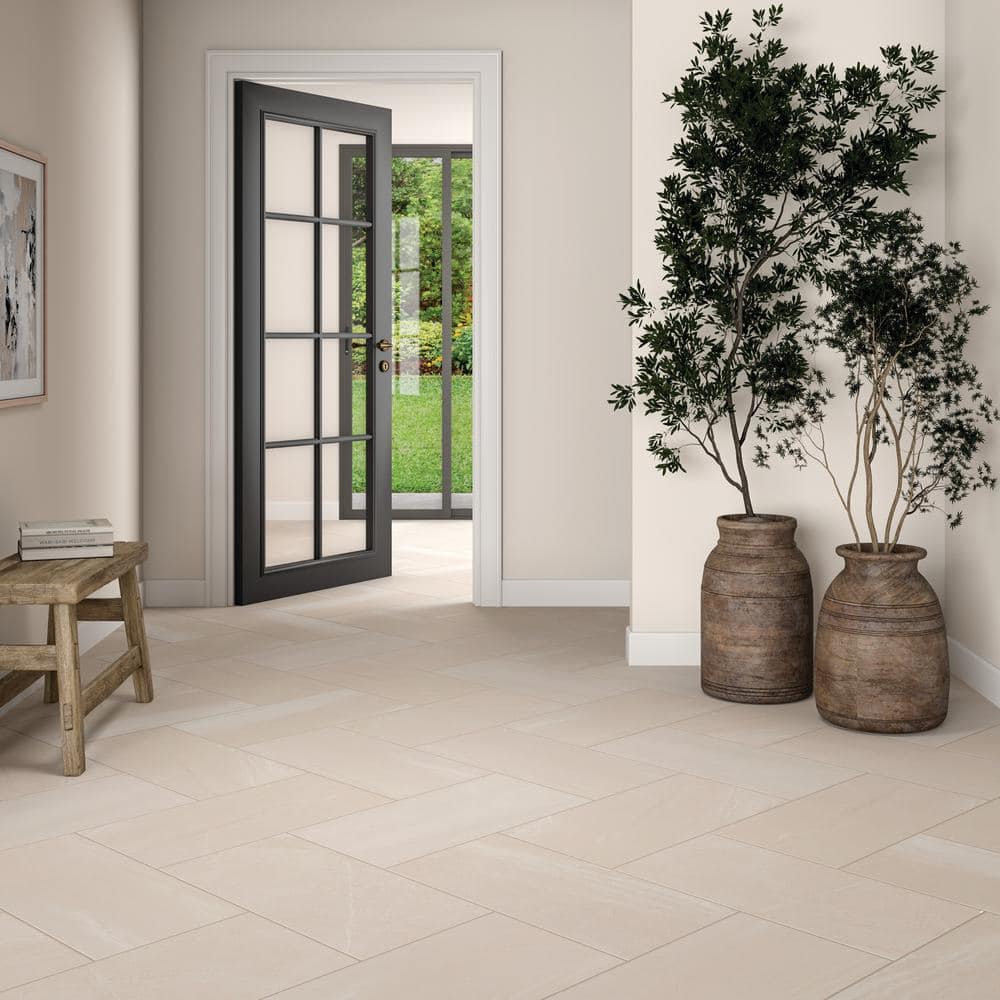 Daltile Rorington Taupe 12 in. x 24 in. Glazed Porcelain Floor and Wall Tile (17.6 sq. ft./Case)