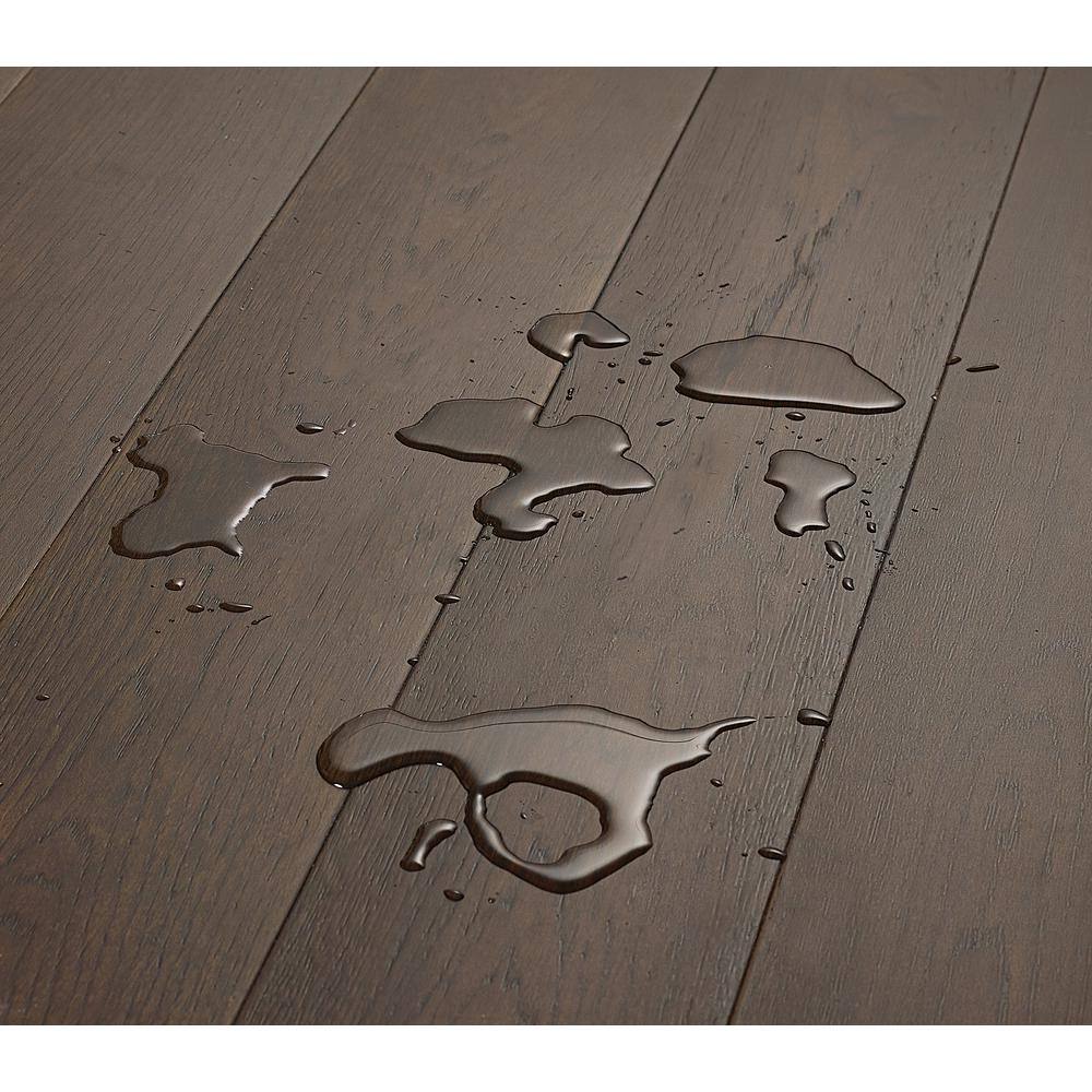 Sure+ Taupe Oak White Oak 1/4 in. T x 6.5 in. W Click Lock Wire Brushed Engineered Hardwood Flooring (21.7 sq.ft./case)