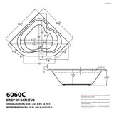 Universal Tubs Beryl 5 ft. Acrylic Corner Drop-in Air Bathtub in White