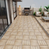 Afoxsos 1 ft. x 1 ft. Wood Plastic Composite Interlocking Deck Tile Set, All-Weather Easy to DIY and Maintain, Teak (22-Pack)