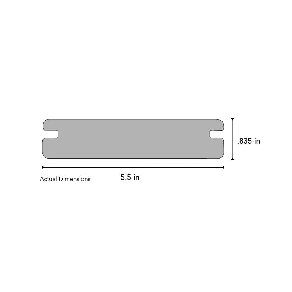 Deckorators Summit Terra Slotted Composite Deck Board - 1 in. x 6 in. x 16 ft. | Surestone Technology