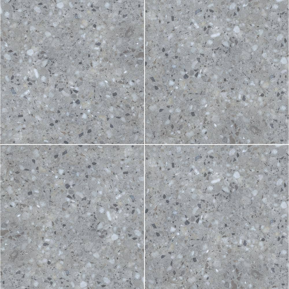 MSI Terrazo Gris 2 cm. x 24 in. x 24 in. Matte Porcelain Paver Floor Tile (8 sq. ft./Case)
