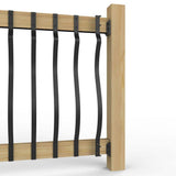 Deckorators 40 in. x 1 in. Textured Black Aluminum Baroque Baluster (5-Pack)