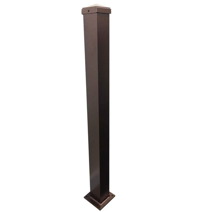 EZ Handrail 3 in. x 3 in. x 44 in. Copper Vein Aluminum Post with Welded Base