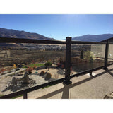 EZ Handrail 3 in. x 3 in. x 44 in. Textured Black Aluminum Post with Welded Base