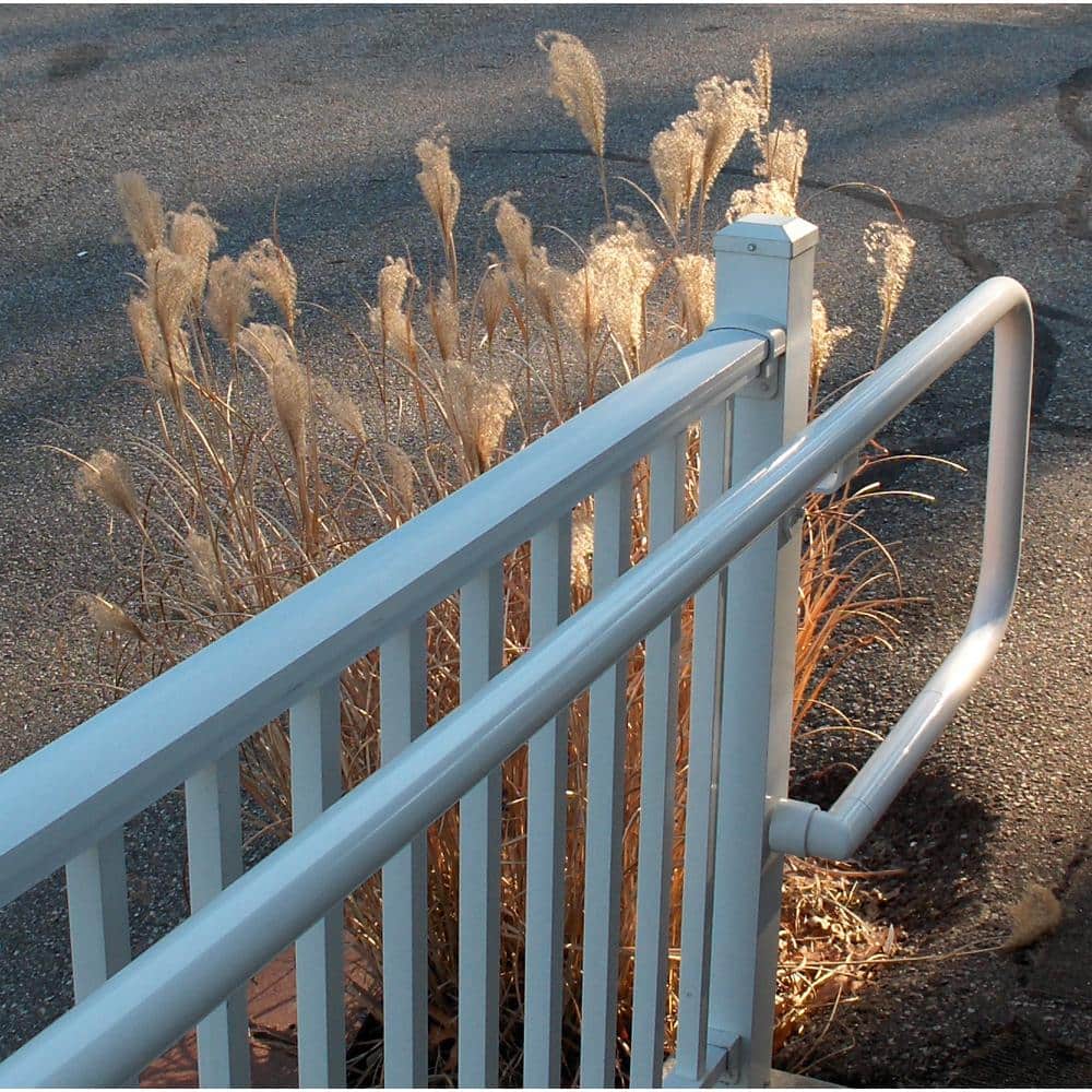 EZ Handrail Textured Black Aluminum Hand Rail End Bracket
