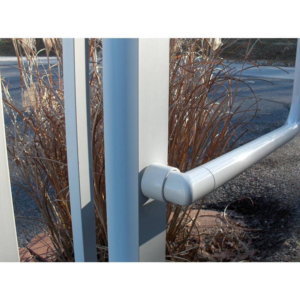 EZ Handrail Textured Black Aluminum Hand Rail End Bracket