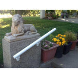 EZ Handrail 4 ft. Textured Black Aluminum Round Straight Handrail Kit