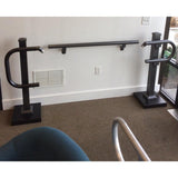 EZ Handrail 4 ft. Textured Black Aluminum Round Straight Handrail Kit