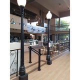 EZ Handrail 8 ft. Textured Black Aluminum Round Straight Handrail Kit