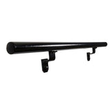 EZ Handrail 8 ft. Textured Black Aluminum Round Straight Handrail Kit