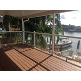 EZ Handrail 3 in. x 3 in. Textured Black Aluminum EZ Post Low Profile Base Cover