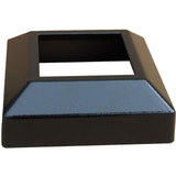 EZ Handrail 3 in. x 3 in. Textured Black Aluminum EZ Post Low Profile Base Cover