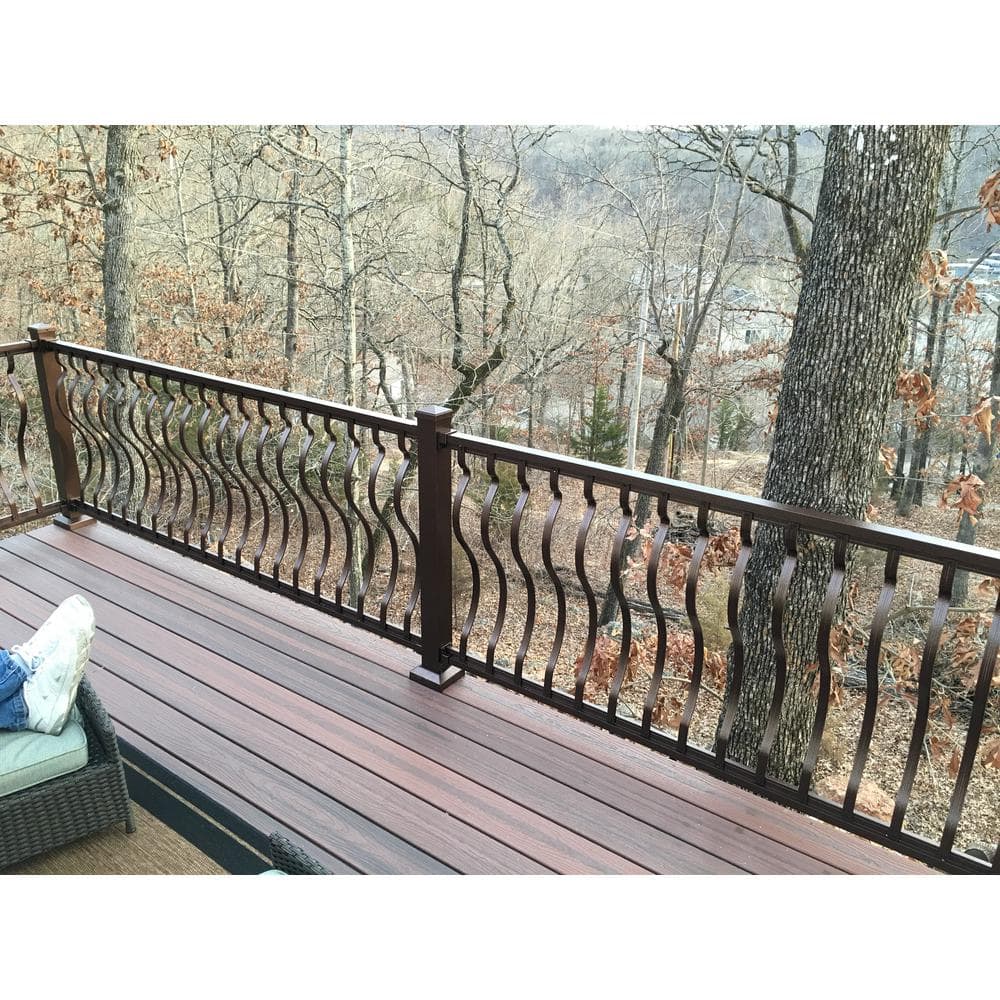 EZ Handrail 3 in. x 3 in. Textured Black Aluminum EZ Post Low Profile Base Cover