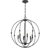 Progress Lighting Pacolet 6-Light Textured Black Chandelier