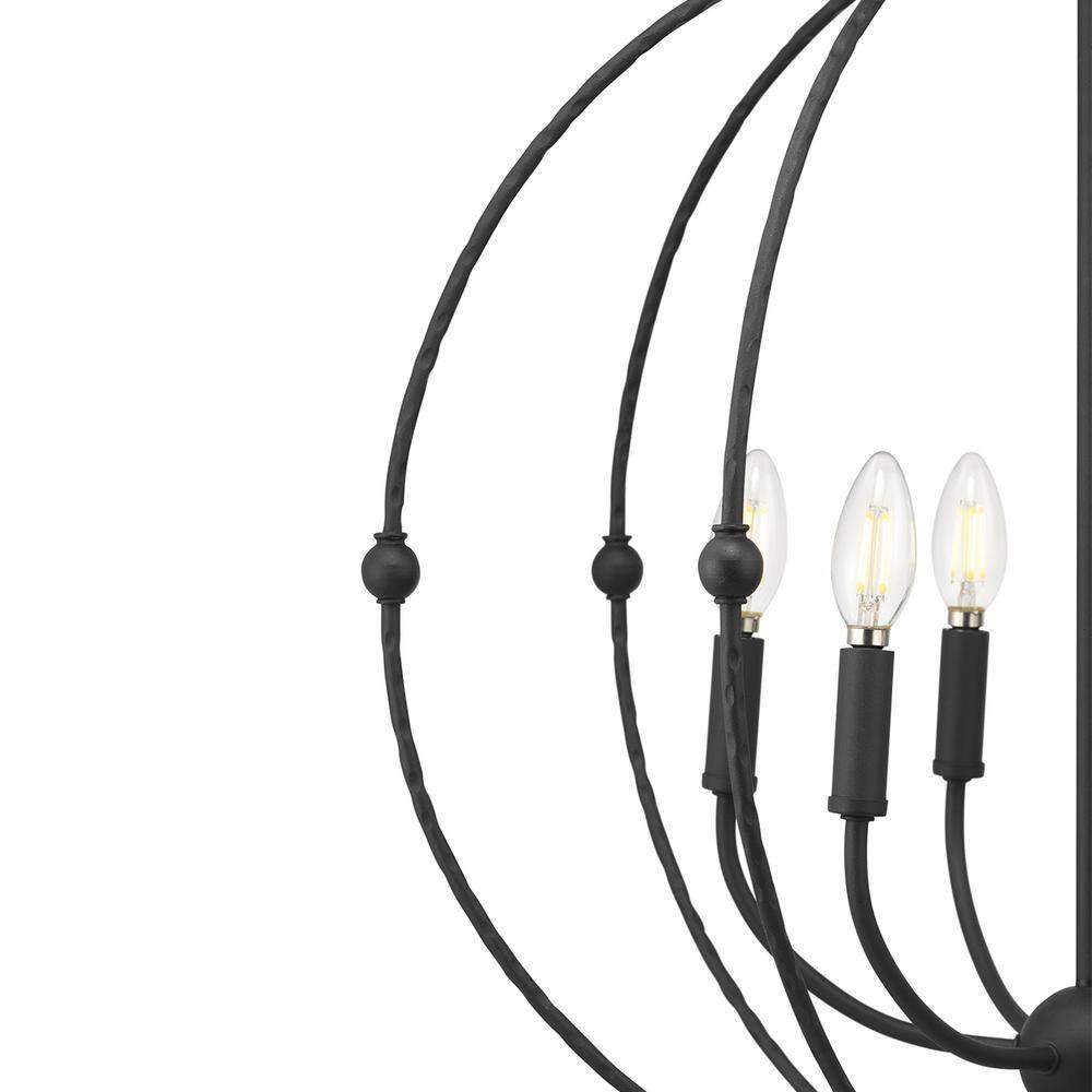 Progress Lighting Pacolet 6-Light Textured Black Chandelier