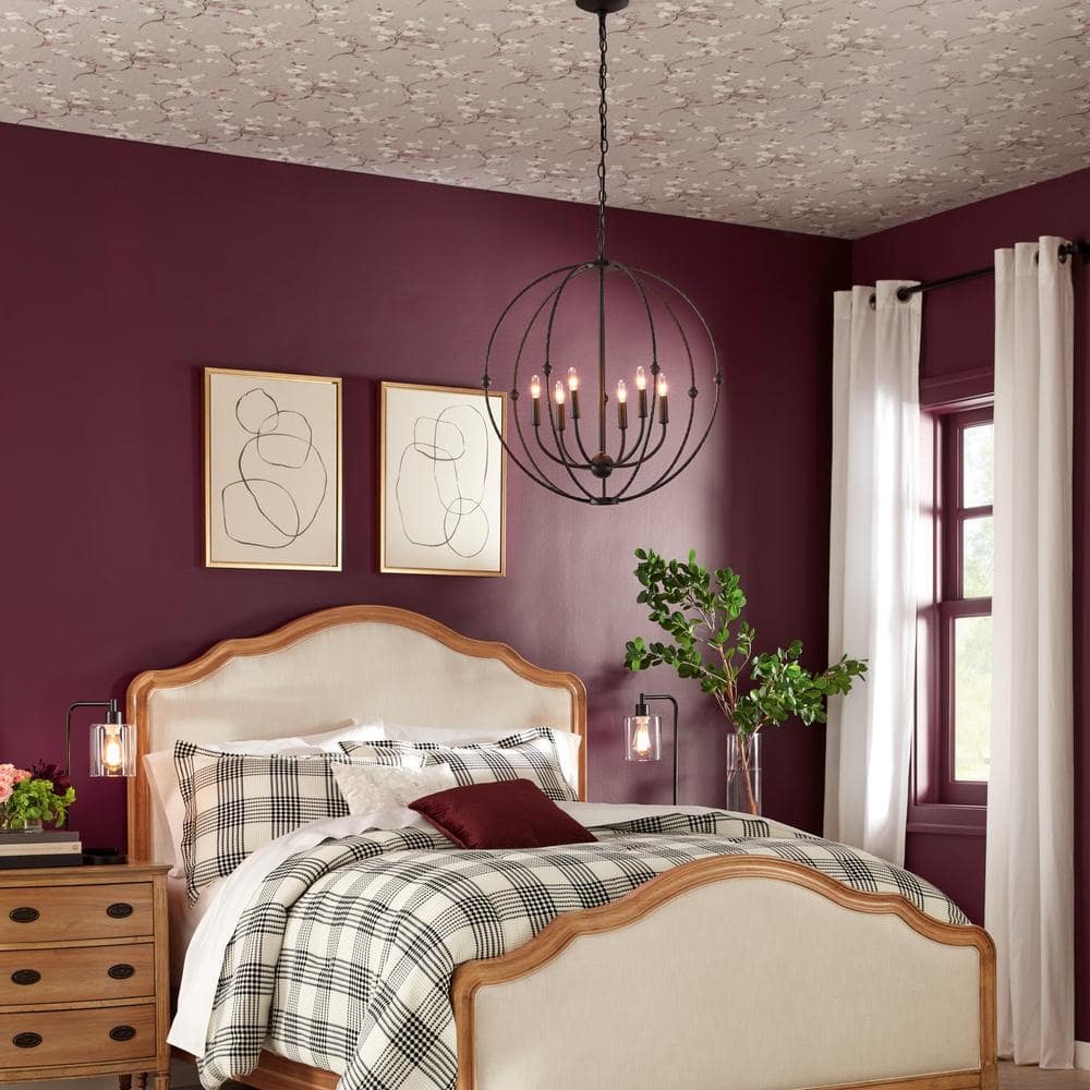 Progress Lighting Pacolet 6-Light Textured Black Chandelier