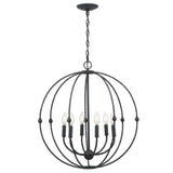 Progress Lighting Pacolet 6-Light Textured Black Chandelier