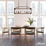 Hunter Highland Hill 8 Light Textured Rust Candlestick Chandelier Kitchen Light