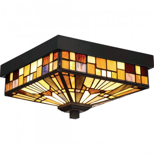 Quoizel Inglenook 11-in W Valiant Bronze Outdoor Flush Mount Light