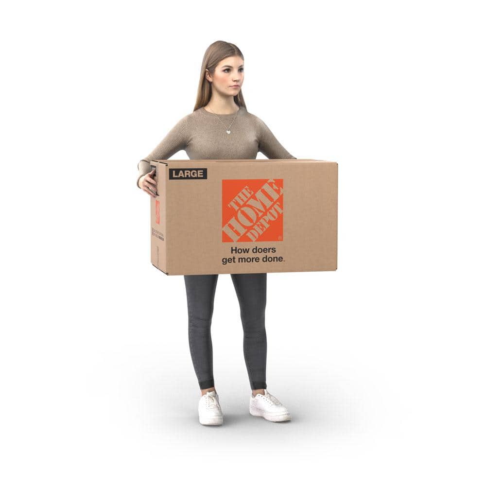 The Home Depot 27 in. L x 15 in. W x 16 in. D Large Moving Box with Handles (10-Pack)