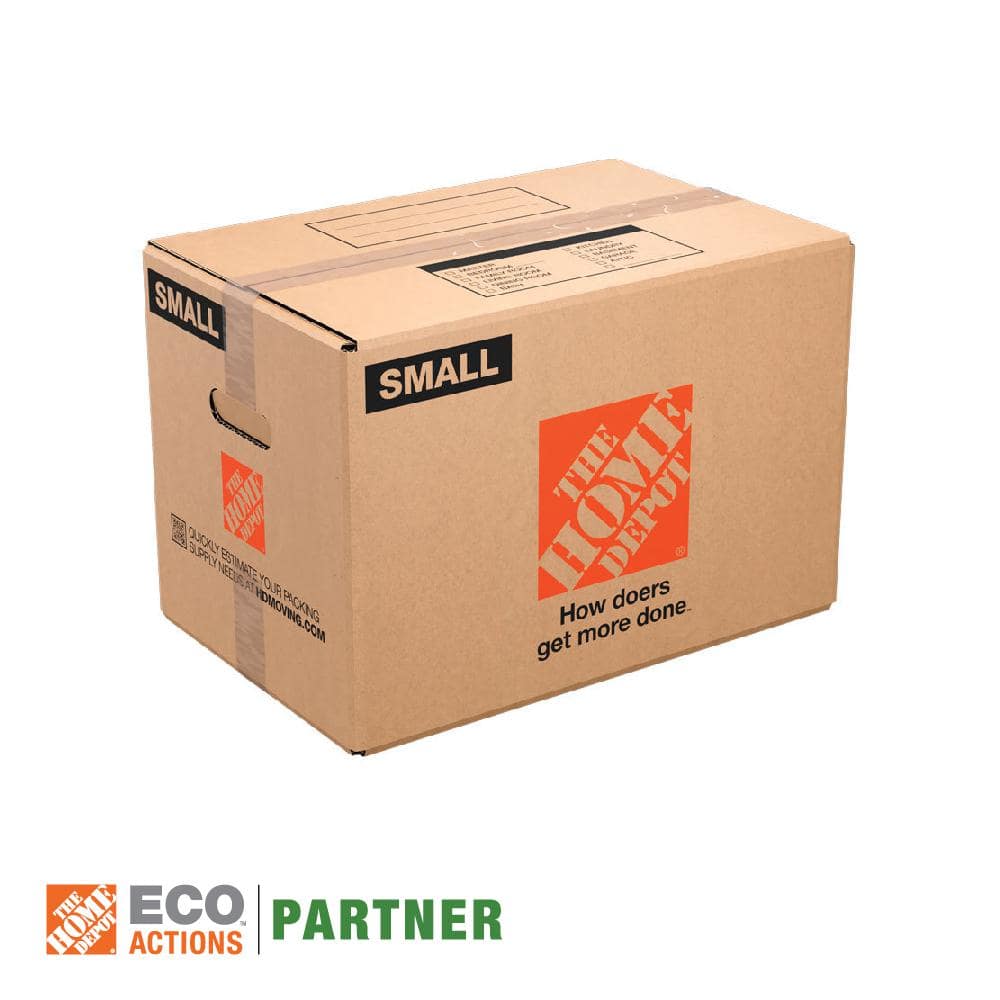 The Home Depot 17 in. L x 11 in. W x 11 in. D Small Moving Box with Handles (30-Pack)