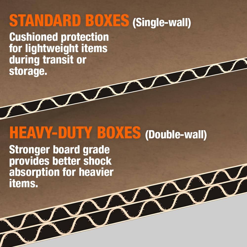 The Home Depot 17 in. L x 11 in. W x 11 in. D Small Moving Box with Handles (30-Pack)