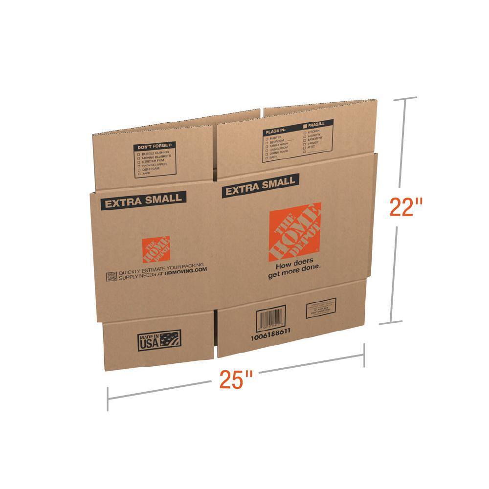 The Home Depot 15 in. L x 10 in. W x 12 in. Extra-Small Moving Box (10 Pack)