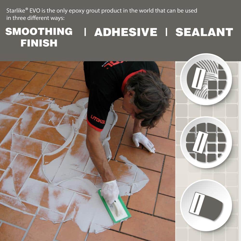 The Tile Doctor Starlike EVO Epoxy Grout 113 Neutro Base for Metallic Color 2.5 kg - 5.5 lbs.