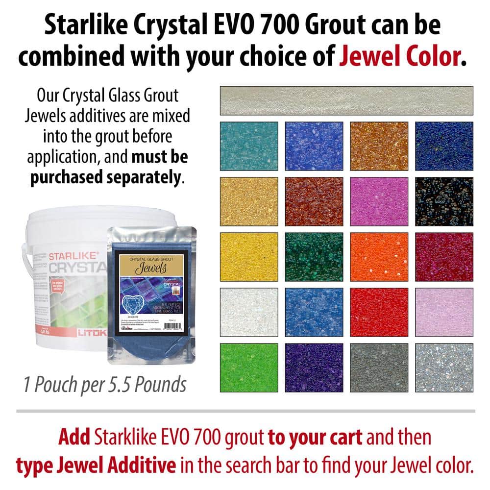 The Tile Doctor Starlike Crystal EVO 700 11 lbs. Translucent Glass Tile Grout
