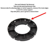 The Tile Doctor 914829-72 Fixed Plastic Pedestal .5" Base Plate for Tile and Paver Pedestal System (72-Pieces/Box)