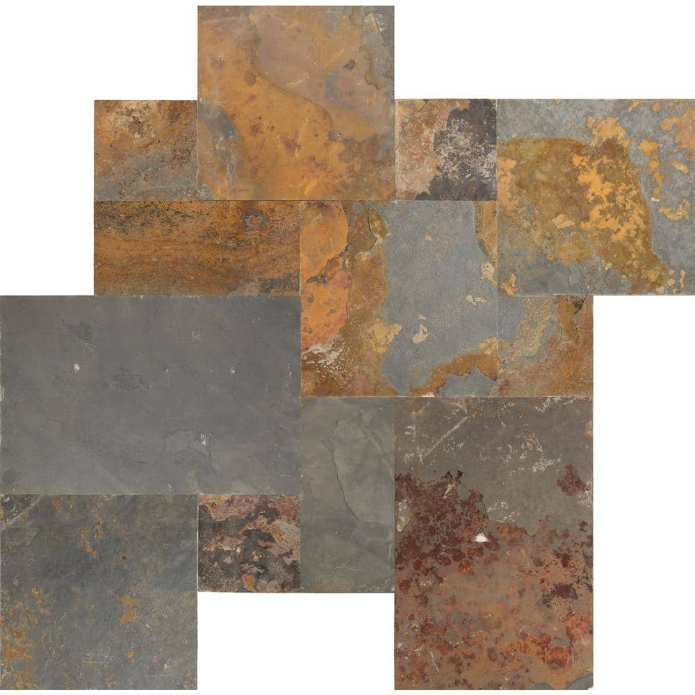 MSI Three Rivers Gold Pattern Gauged Slate Floor and Wall Tile (5 Kits, 80 sq. ft. Pallet)