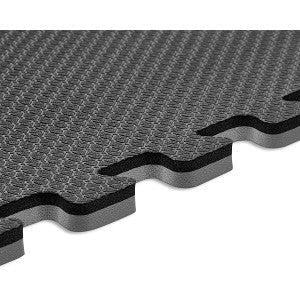 Norsk Black/Gray 24 in. x 24 in. x 0.51 in. Foam Interlocking Reversible Floor Mat (6-Pack)