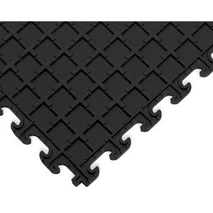 Norsk Rhino-Tec 18.3 in. x 18.3 in. Black PVC Sport and Gym Flooring Tile (6-Pieces)