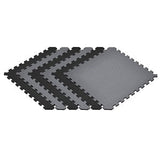 Norsk Black/Rainbow 24 in. x 24 in. x 0.51 in. Foam Interlocking Reversible Floor Mat (6-Pack)