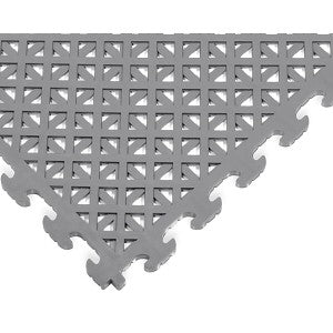 Norsk Multi-Purpose 18.3 in. x 18.3 in. Dove Gray Commercial PVC Garage Flooring Tile with Vented Drain Pattern (6-Pieces)