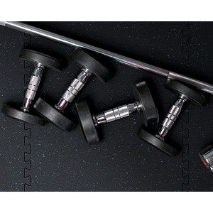 Norsk Shock Absorbent 25.2 in. x 25.2 in. x 0.70 in. Gym Tiles - Black/White Fleck (4-Pack)