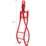 Tidoin 28 in. 3-Claw Heavy Duty Log Grapple Eagle Claws Design Log Lifting Tongs Log Grabs for Lumber