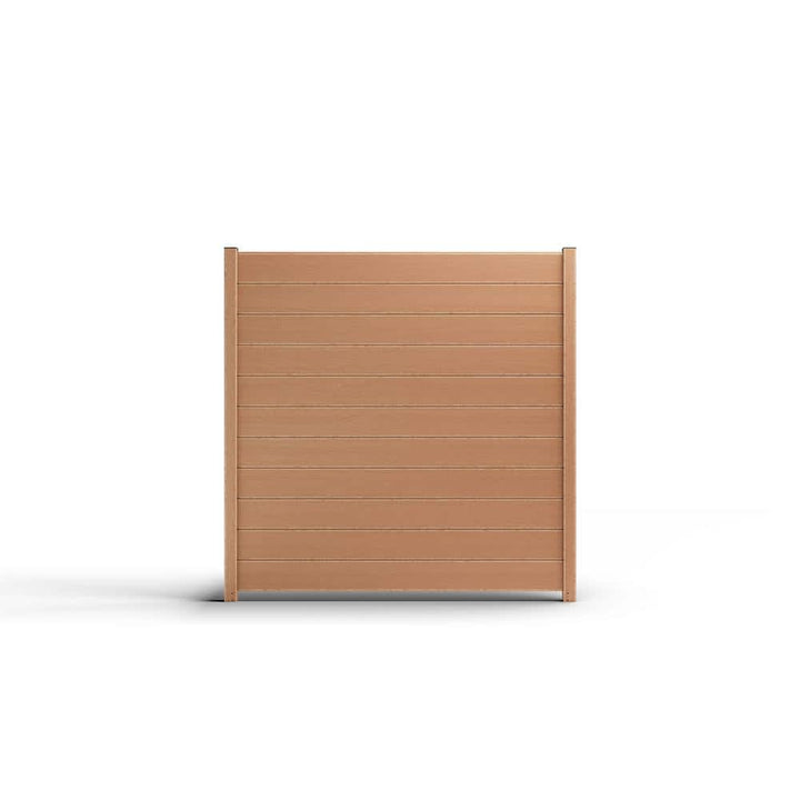 Natures Composites Composite Modern Horizontal Privacy Full Size Fence (6 ft. H x 6 ft. W) Timber Brown