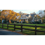 Natures Composites Composite Traditional 2-Board Ranch Rail (3 ft. H x 4 ft. W) Raven (Black)